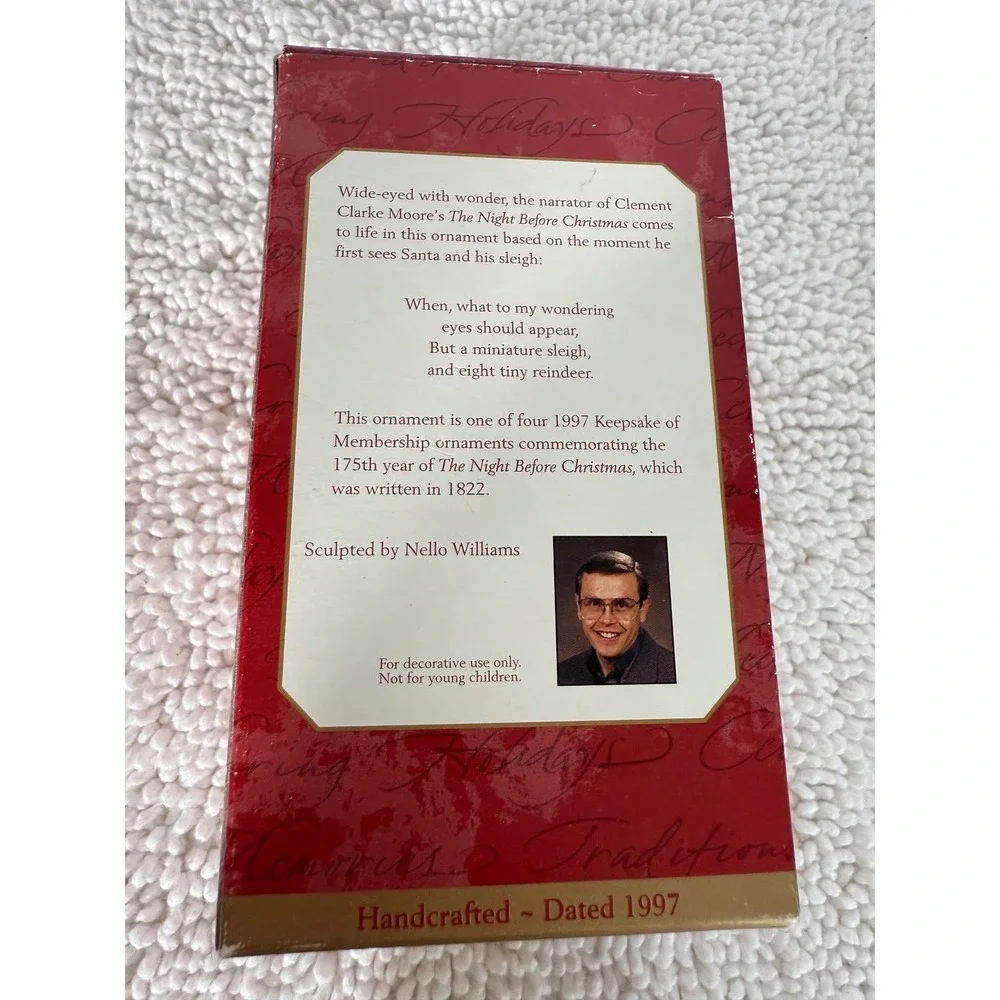 Hallmark Keepsake Ornament 1997‎ Away to the Window Collector's Club Membership